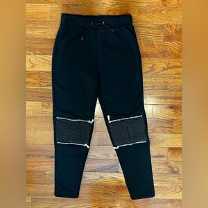 Tailored Recreation Premium Black Sweatpants with Zipper Knees Men's Small